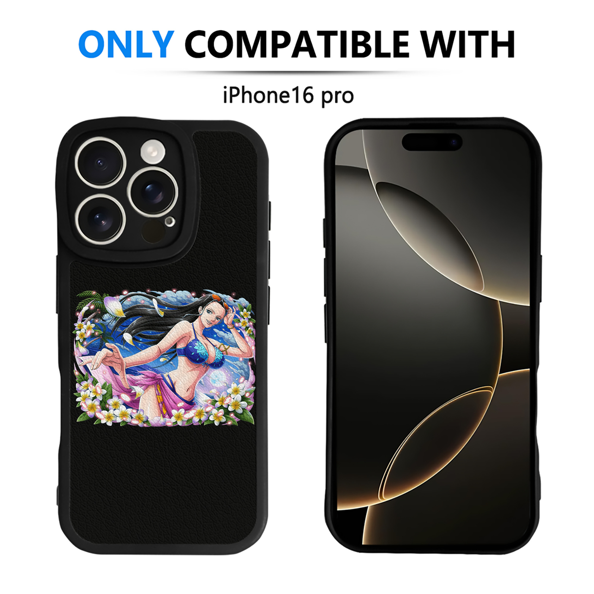 （画像用） ワンピース ニコ・ロビン ONE PIECE Nico Robin 【iPhone 16シリーズ対応】シリコンスマホケース（レザー調） 材質：シリコン